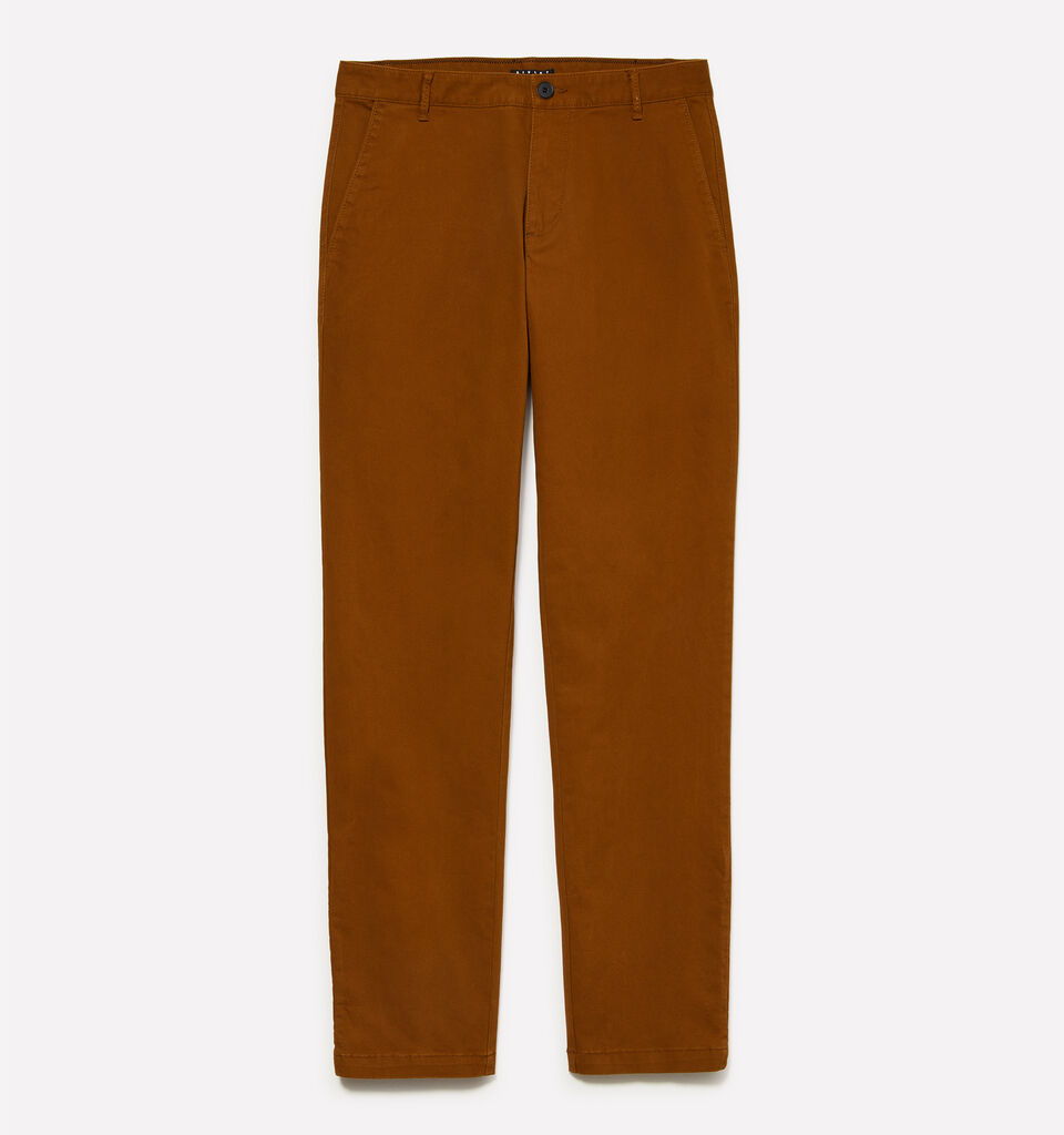 Dark brown chinos - men's chino trousers - Brown | Sisley image number 1